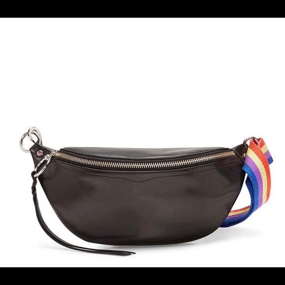bree web strap leather belt bag